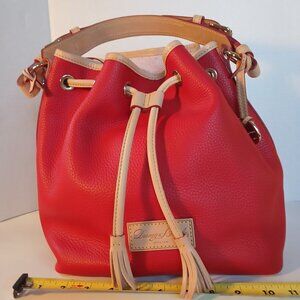Dooney& Bourke,  Red Pebble Leather Bag